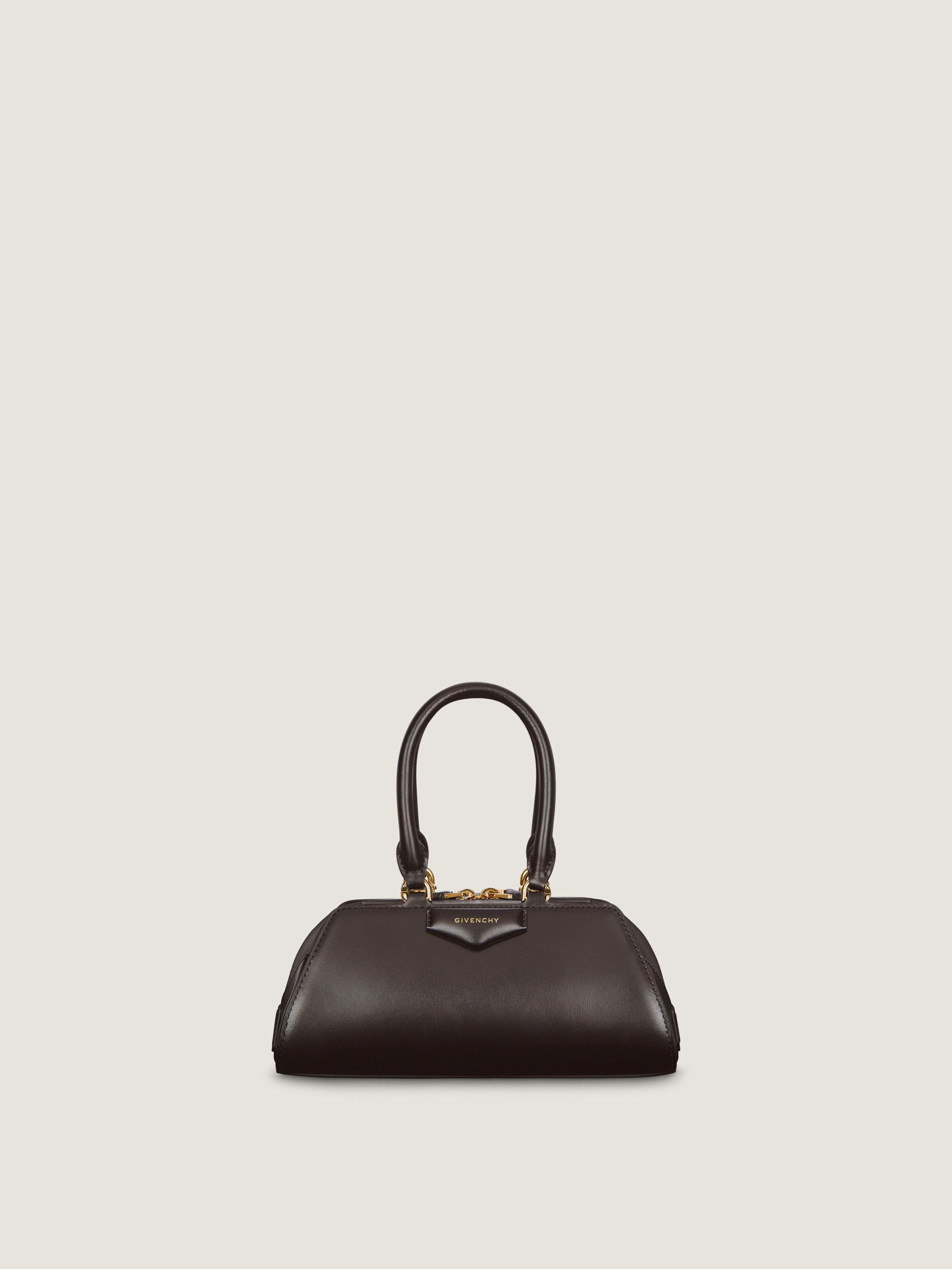 Mini Antigona East-West bag in Box leather